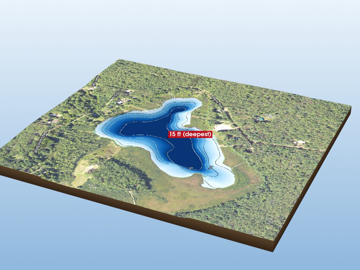 Depth map of Sisson Lake