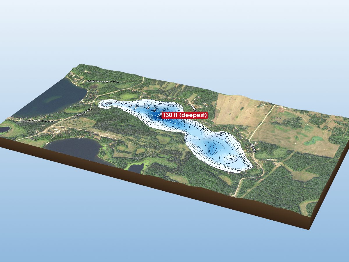 Depth map of Six Lake
