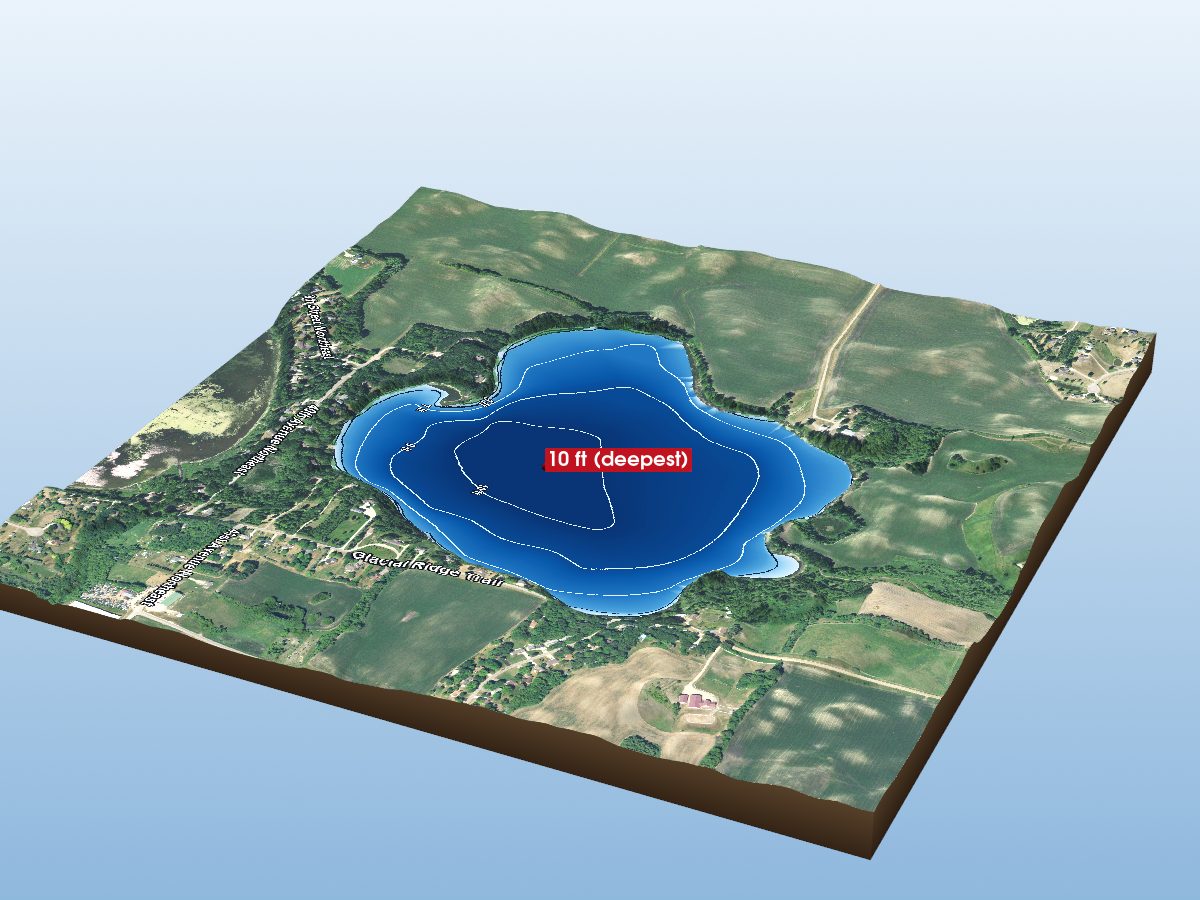 Depth map of Skataas Lake