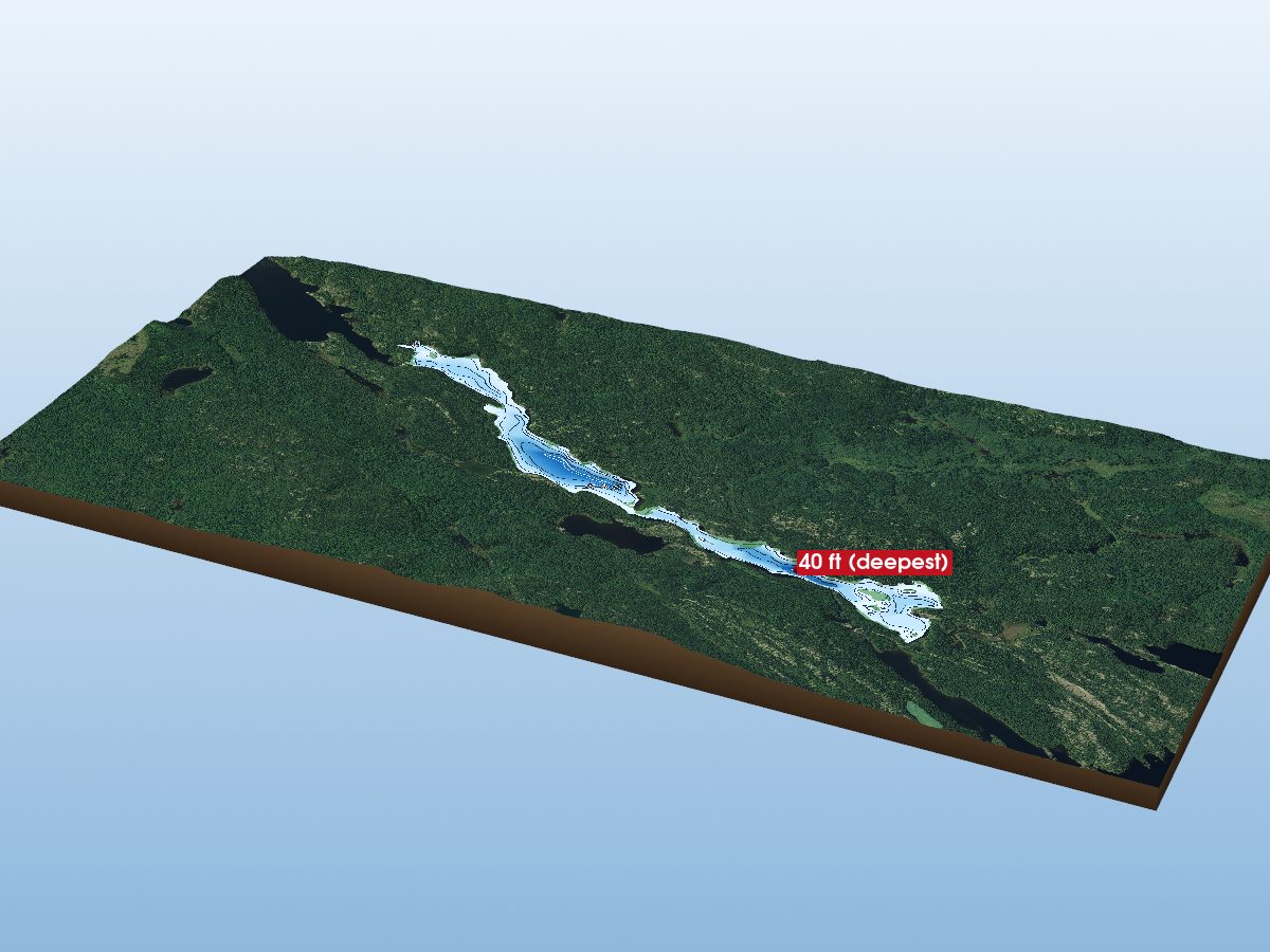 Depth map of Skead Lake