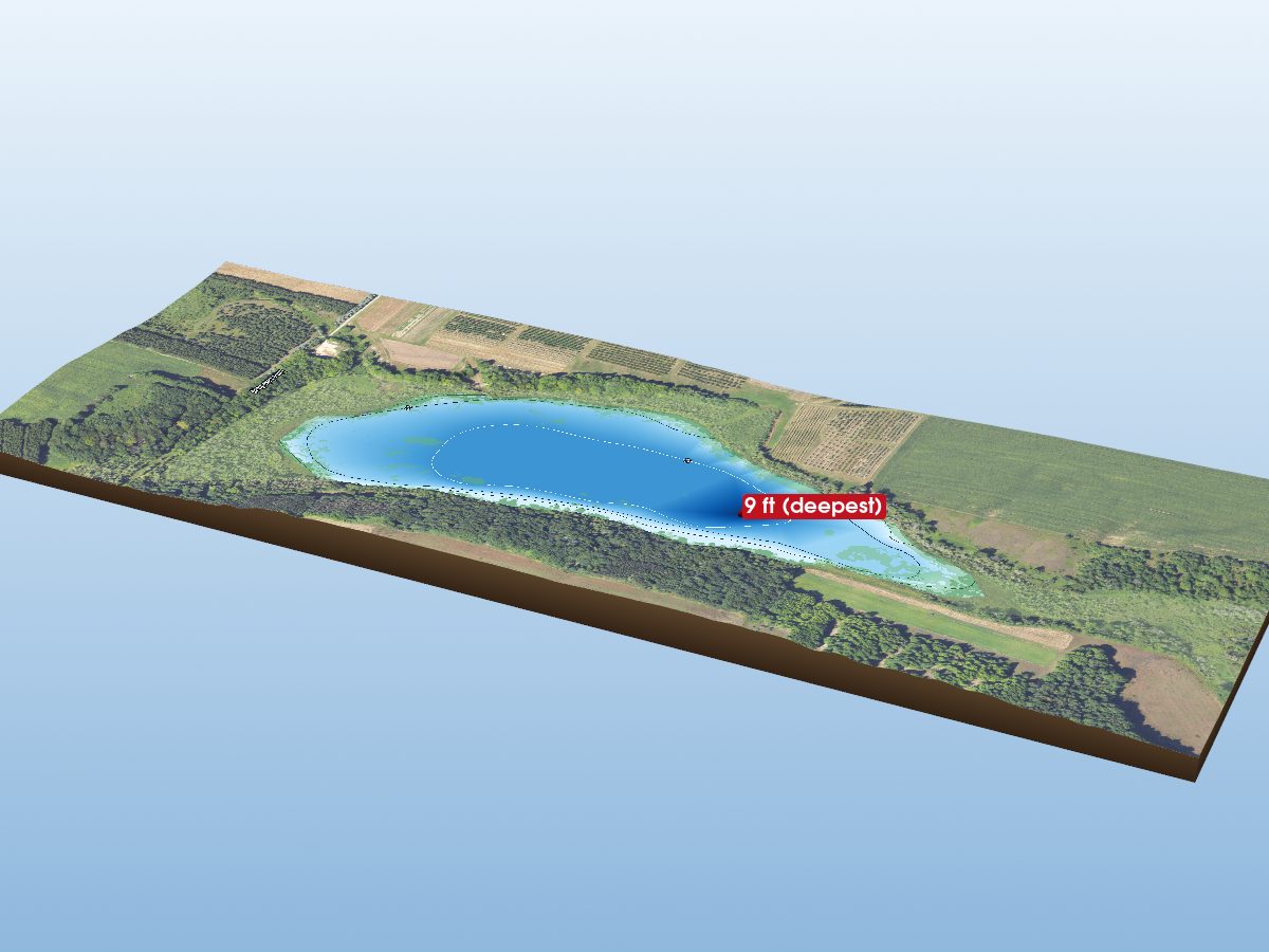 Depth map of Skinner Lake