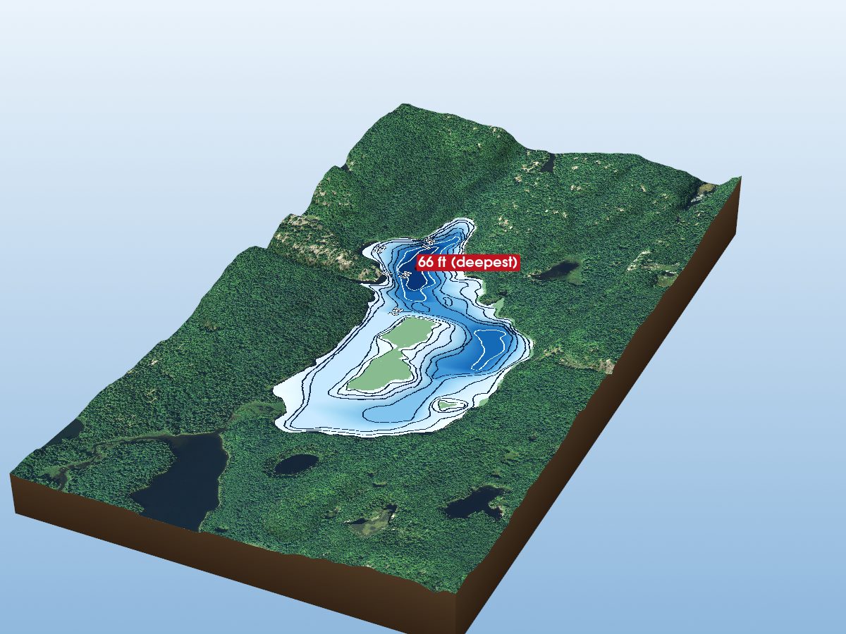 Depth map of Skirl Lake