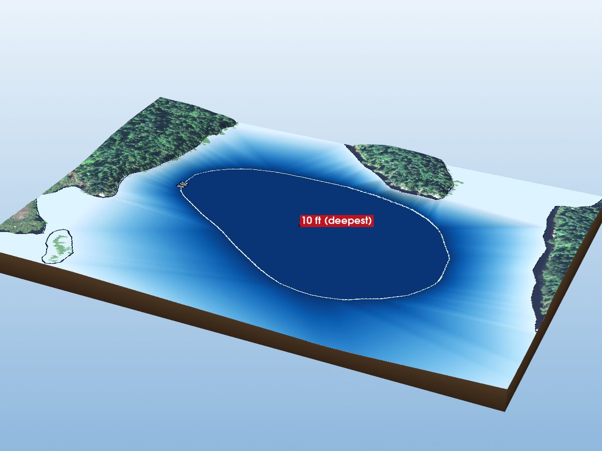 Depth map of Skookum Bay