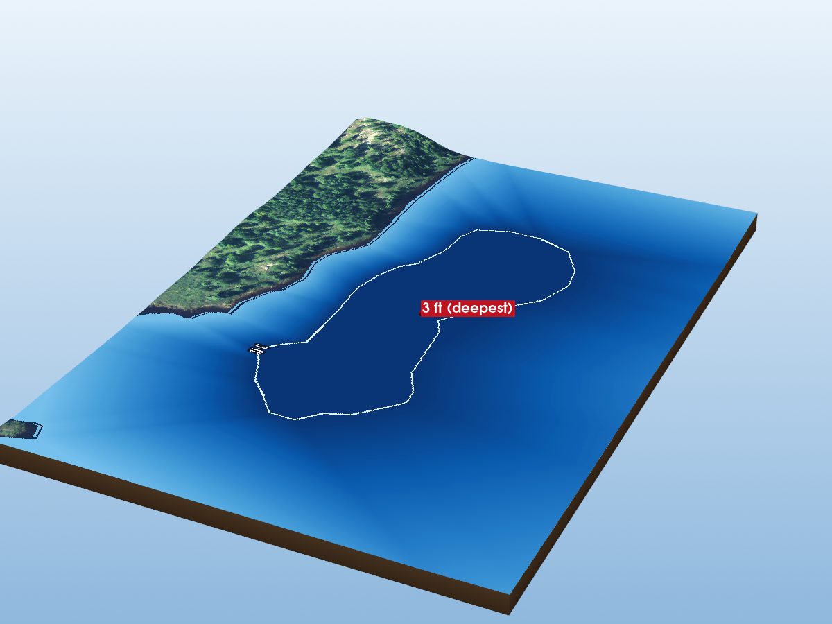 Depth map of Skorban Lake
