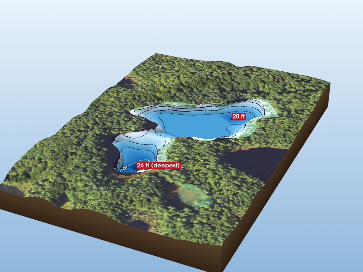 Depth map of Skyline Lake