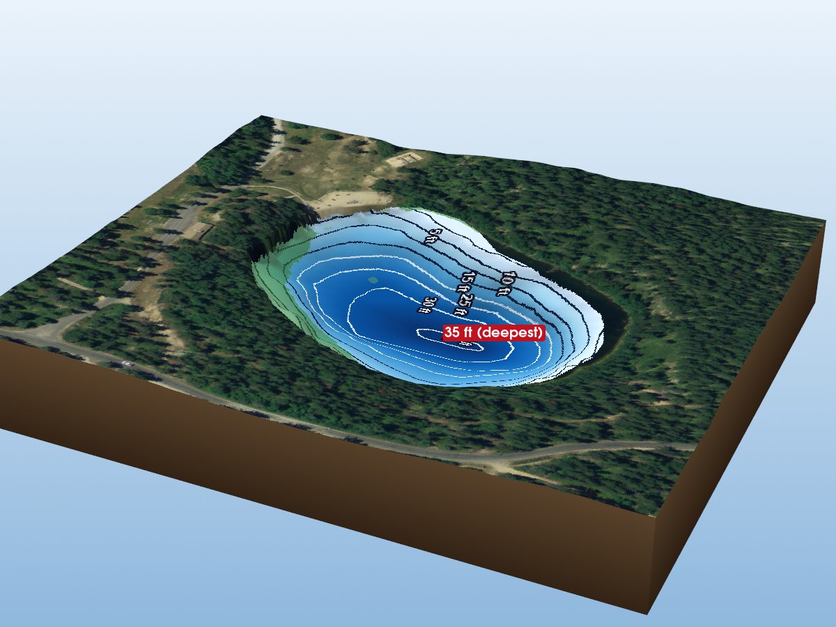 Depth map of Slab Lake