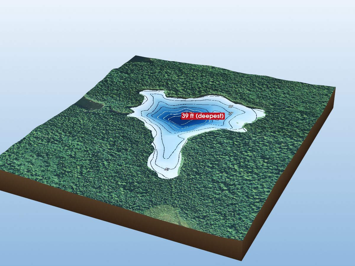 Depth map of Sladen Lake 40