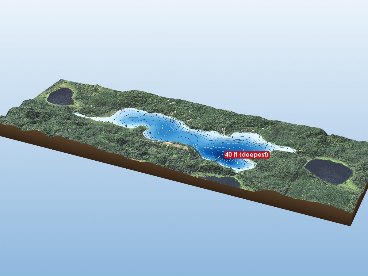 Depth map of Slauson Lake