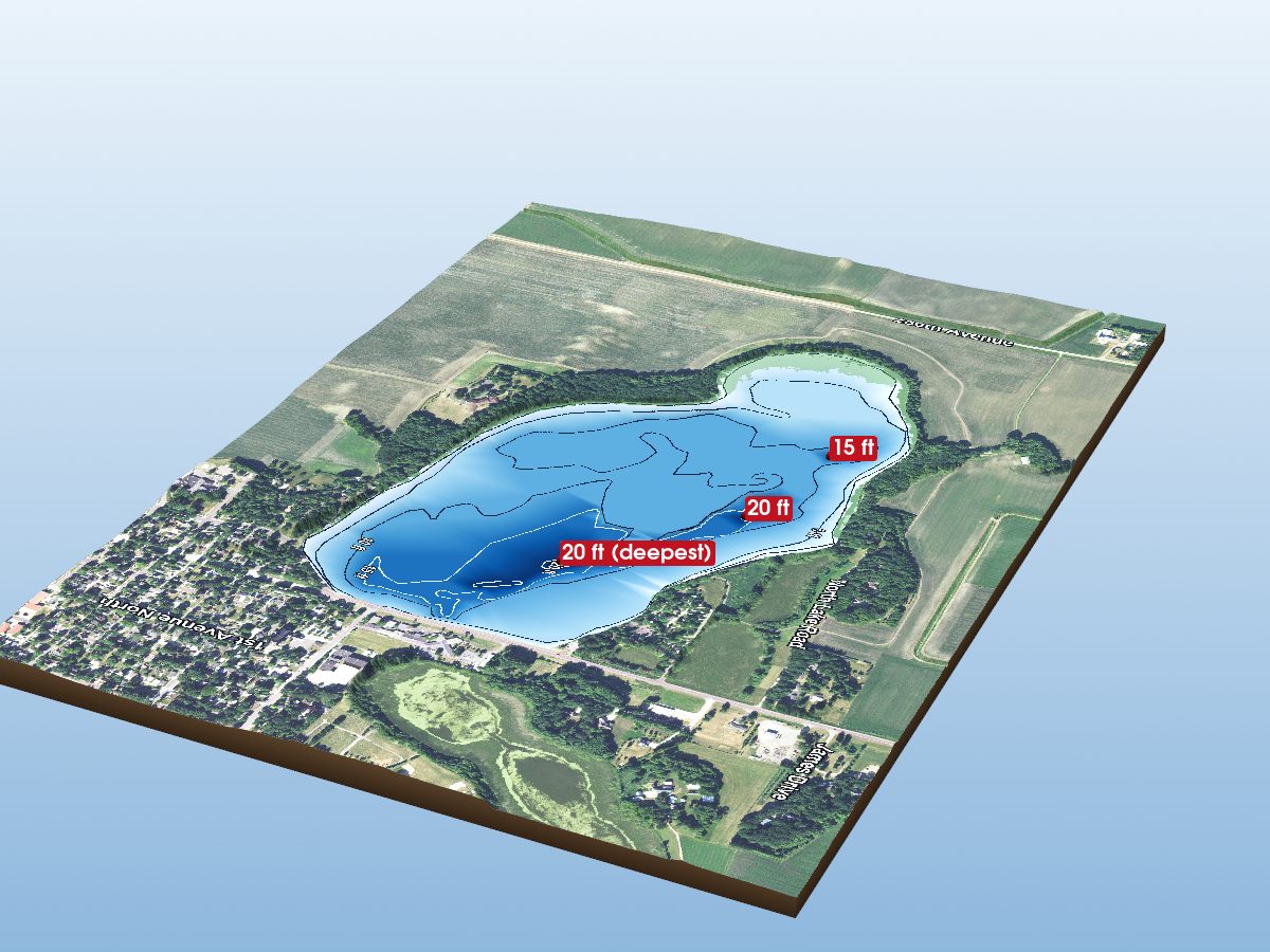 Depth map of Sleepy Eye Lake