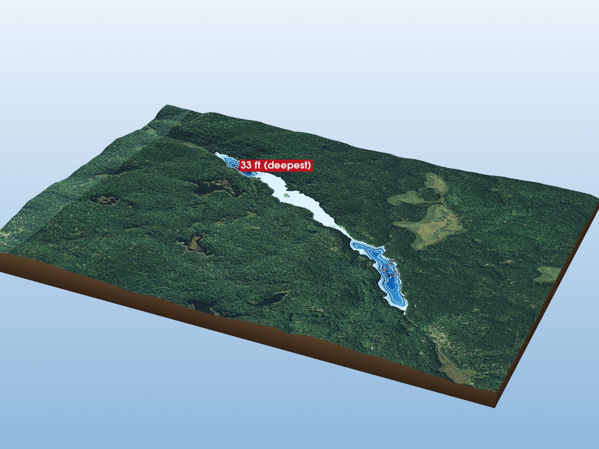 Depth map of Slender Lake