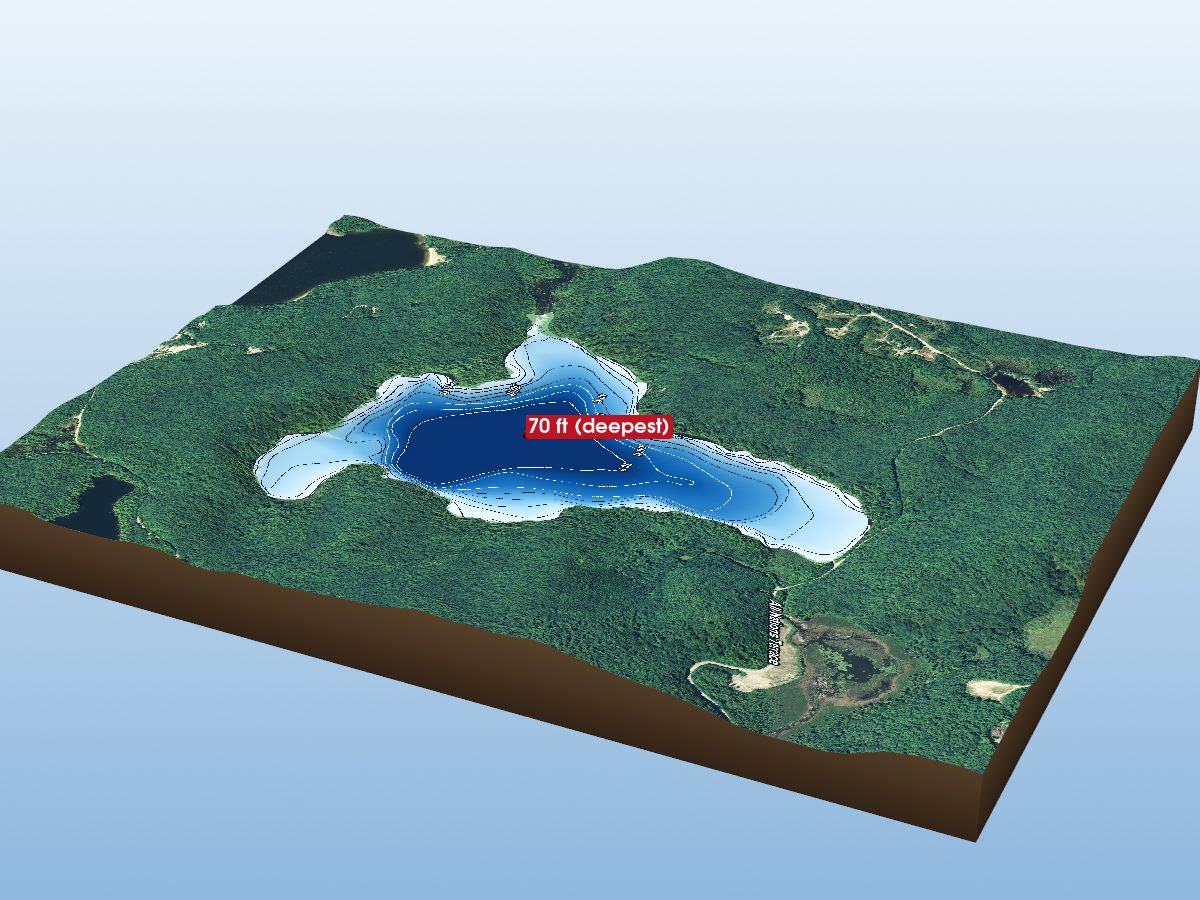 Depth map of Slipper Lake