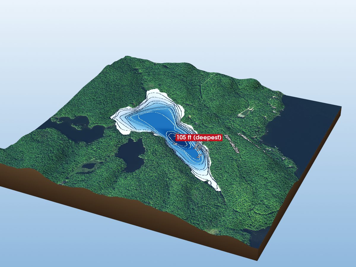 Depth map of Slipper Lake
