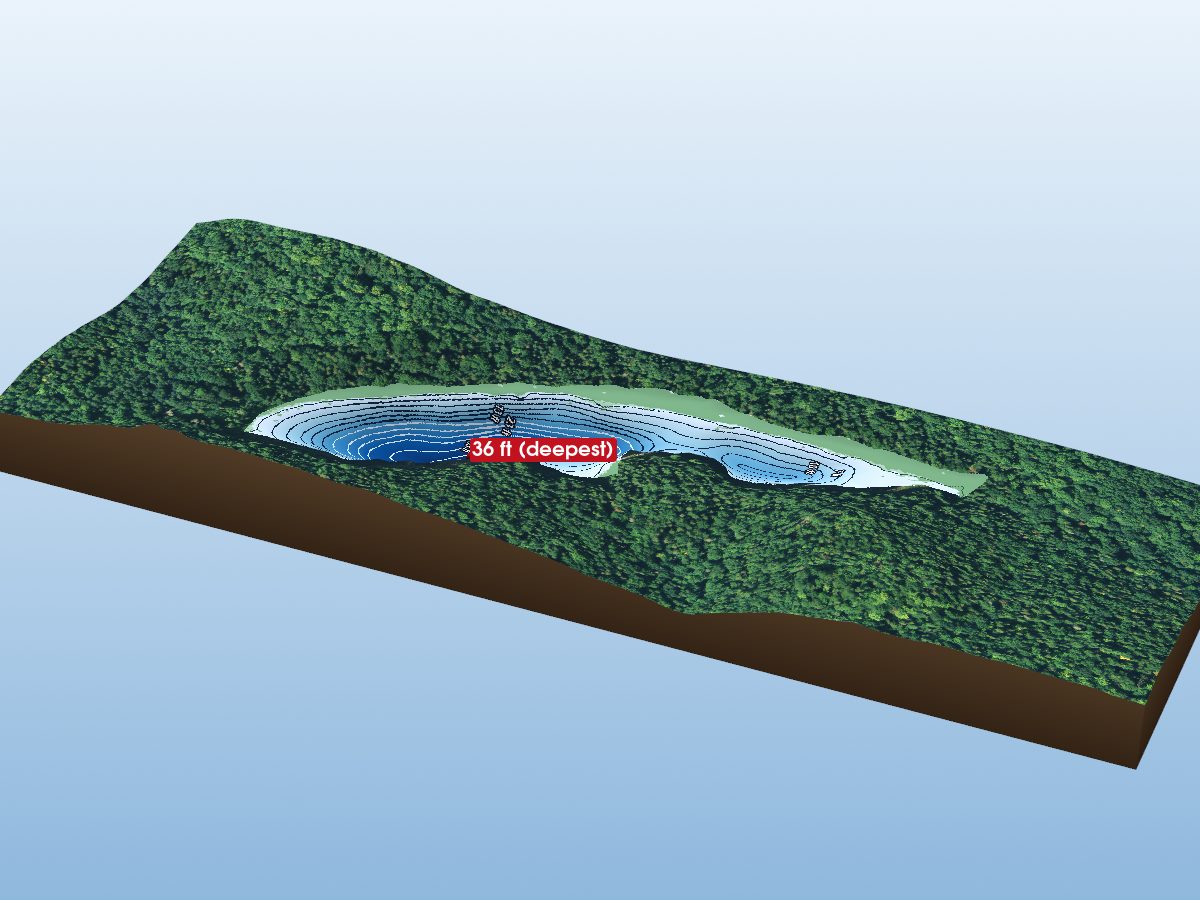 Depth map of Slot Lake