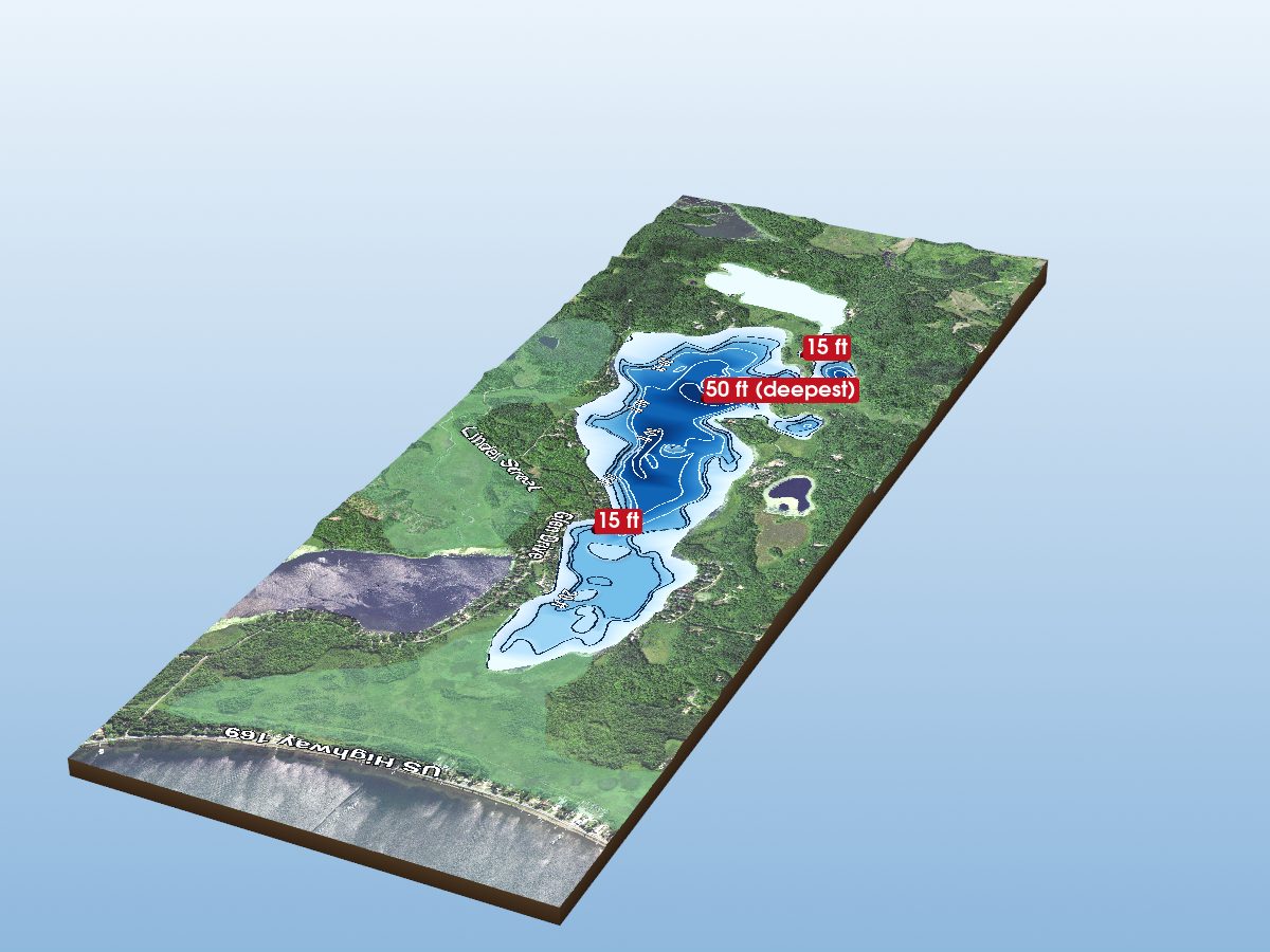 Depth map of Smith Lake
