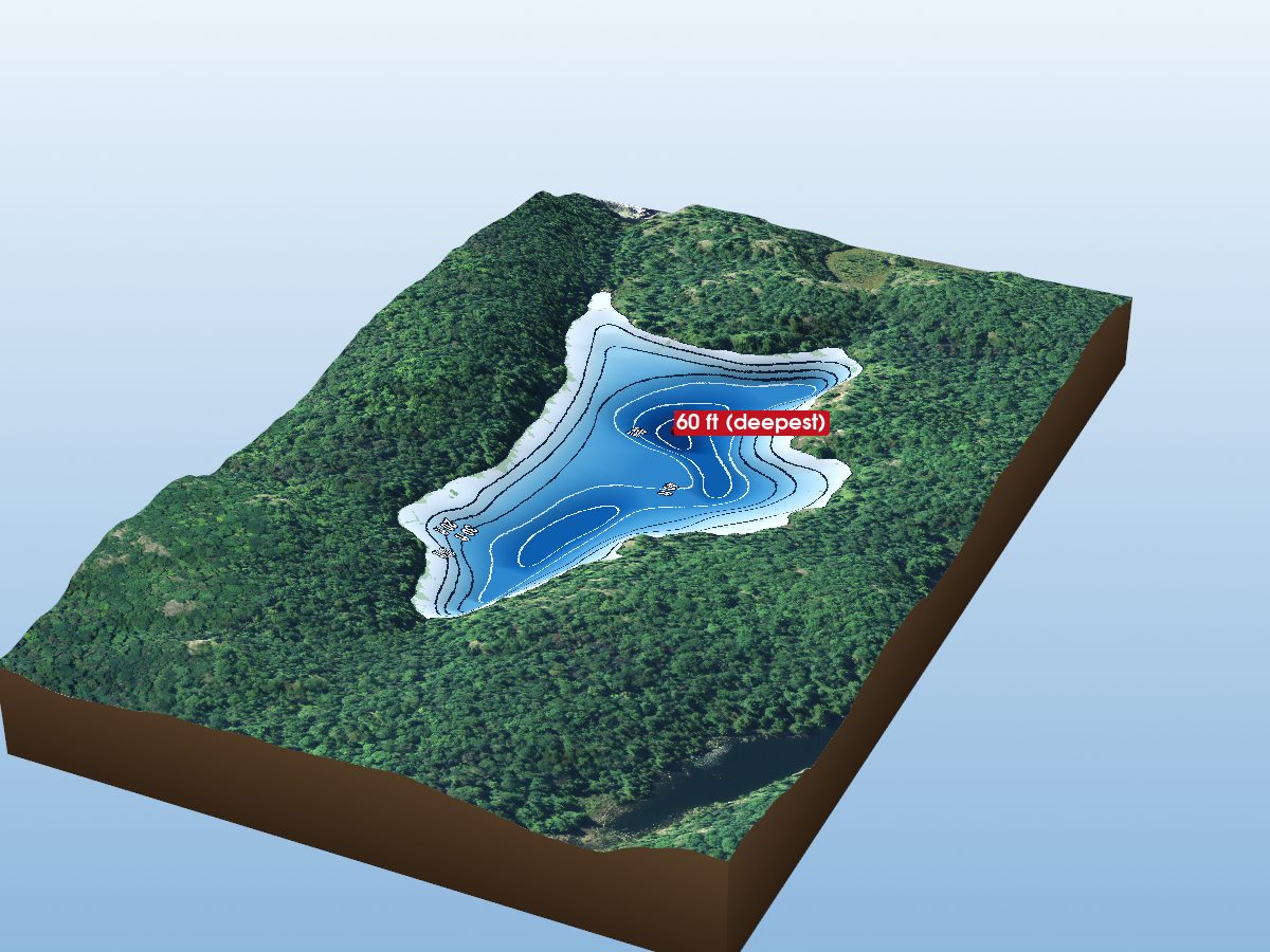 Depth map of Smokey Blue Lake
