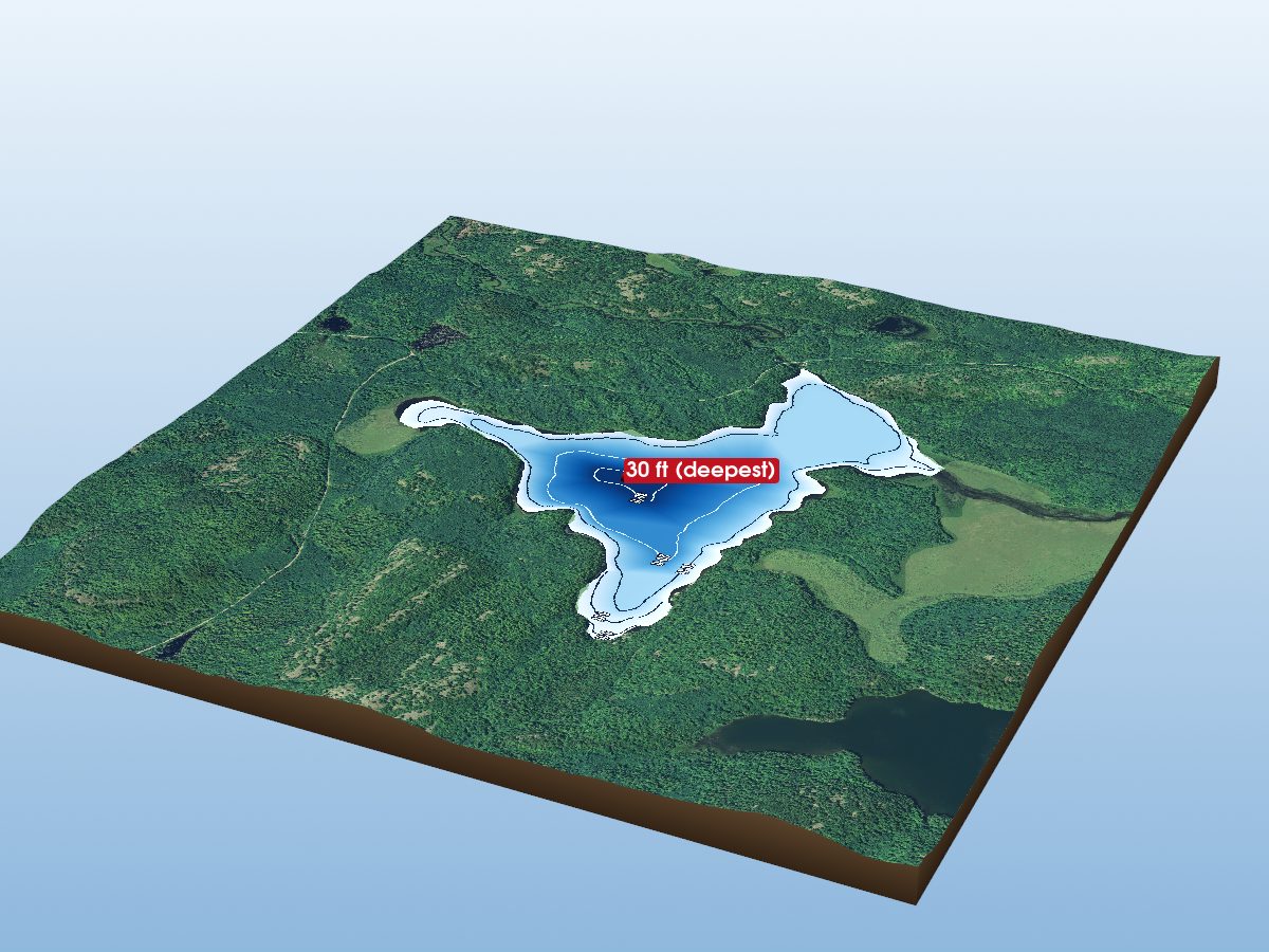Depth map of Smokey Lake