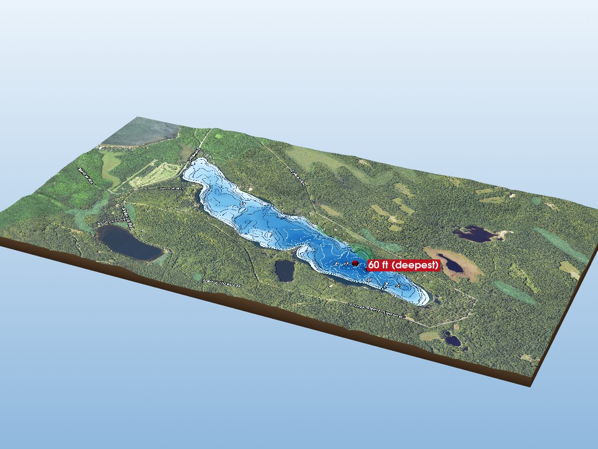 Depth map of Smoky Lake