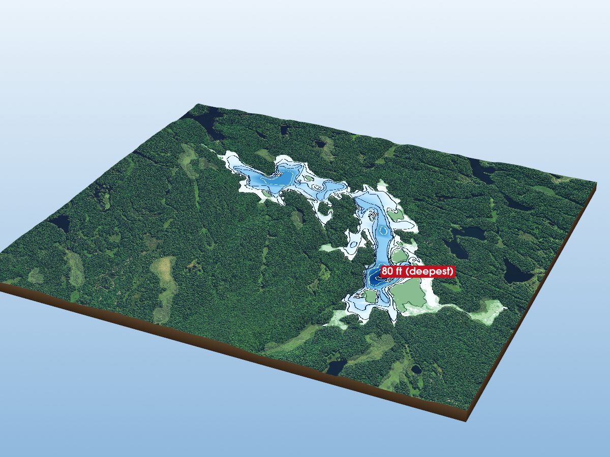 Depth map of Smoky Lake