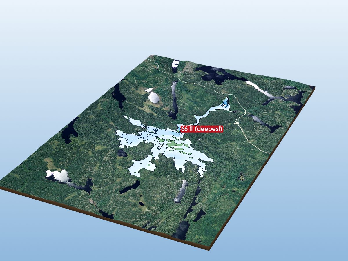 Depth map of Smye Lake