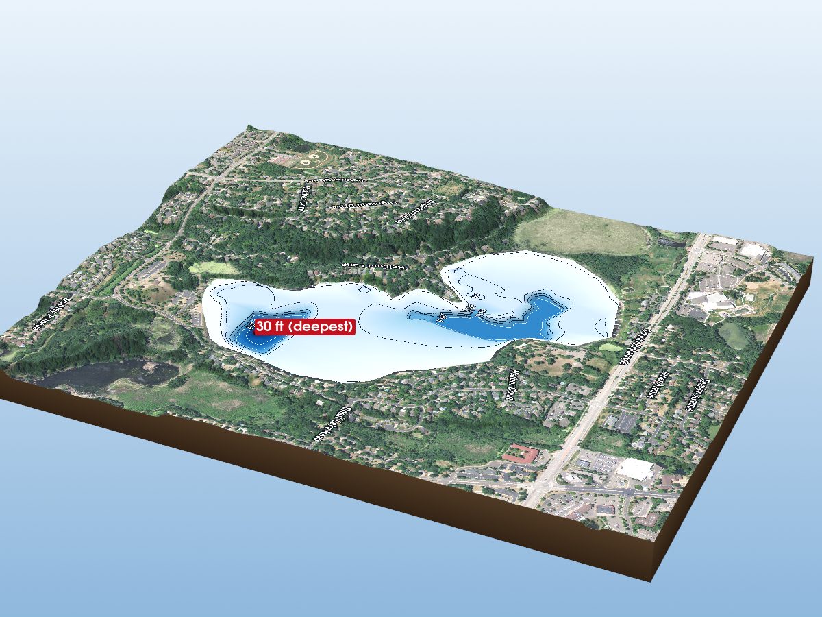 Depth map of Snail Lake