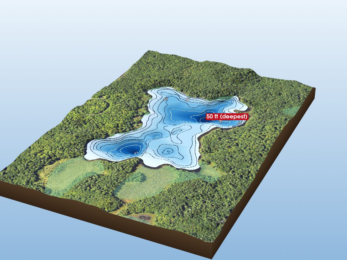 Depth map of Snap Jack Lake