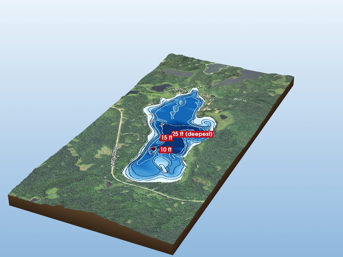 Depth map of Snider Lake