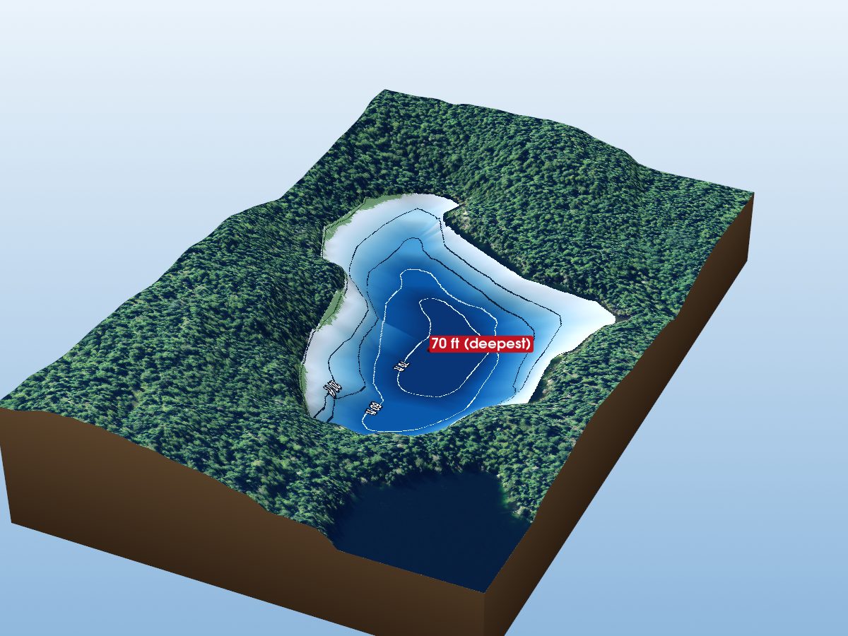 Depth map of Snyder Lake