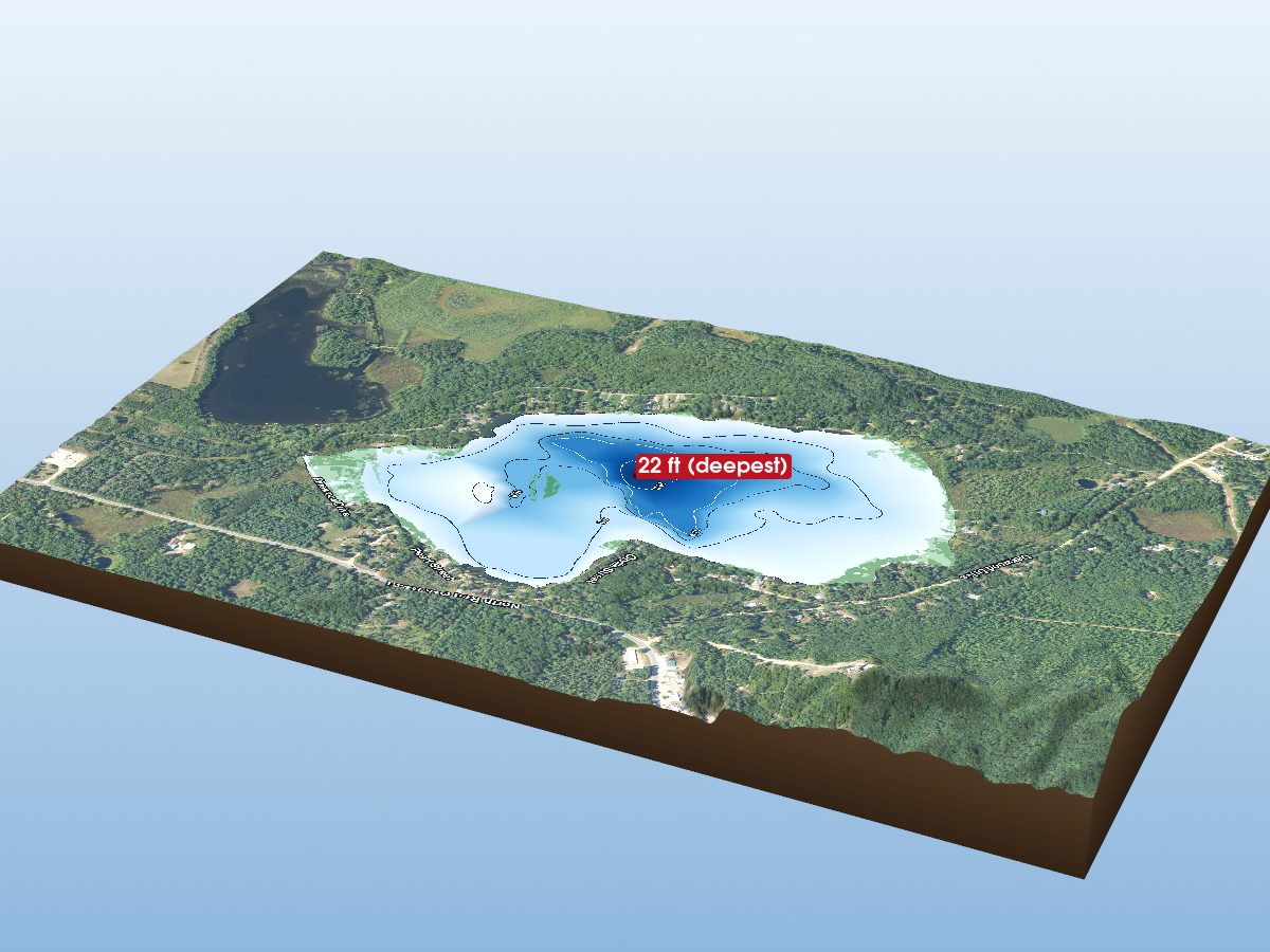 Depth map of Snyder Lake
