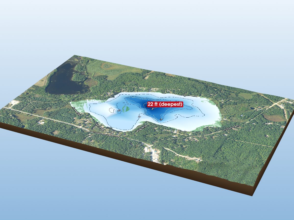 Depth map of Snyder Lake