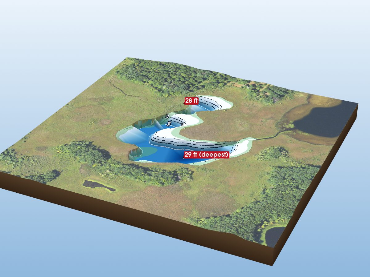 Depth map of Snyder Lake