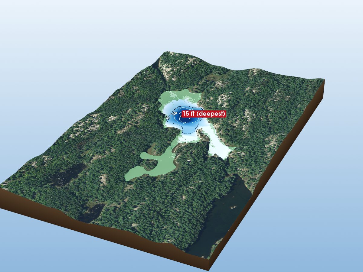 Depth map of Solomon Lake