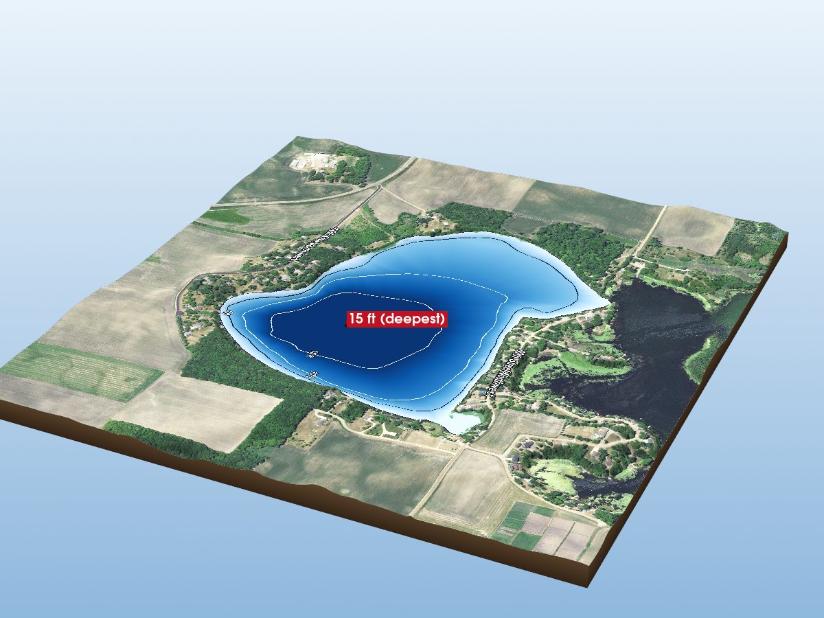 Depth map of Somers Lake