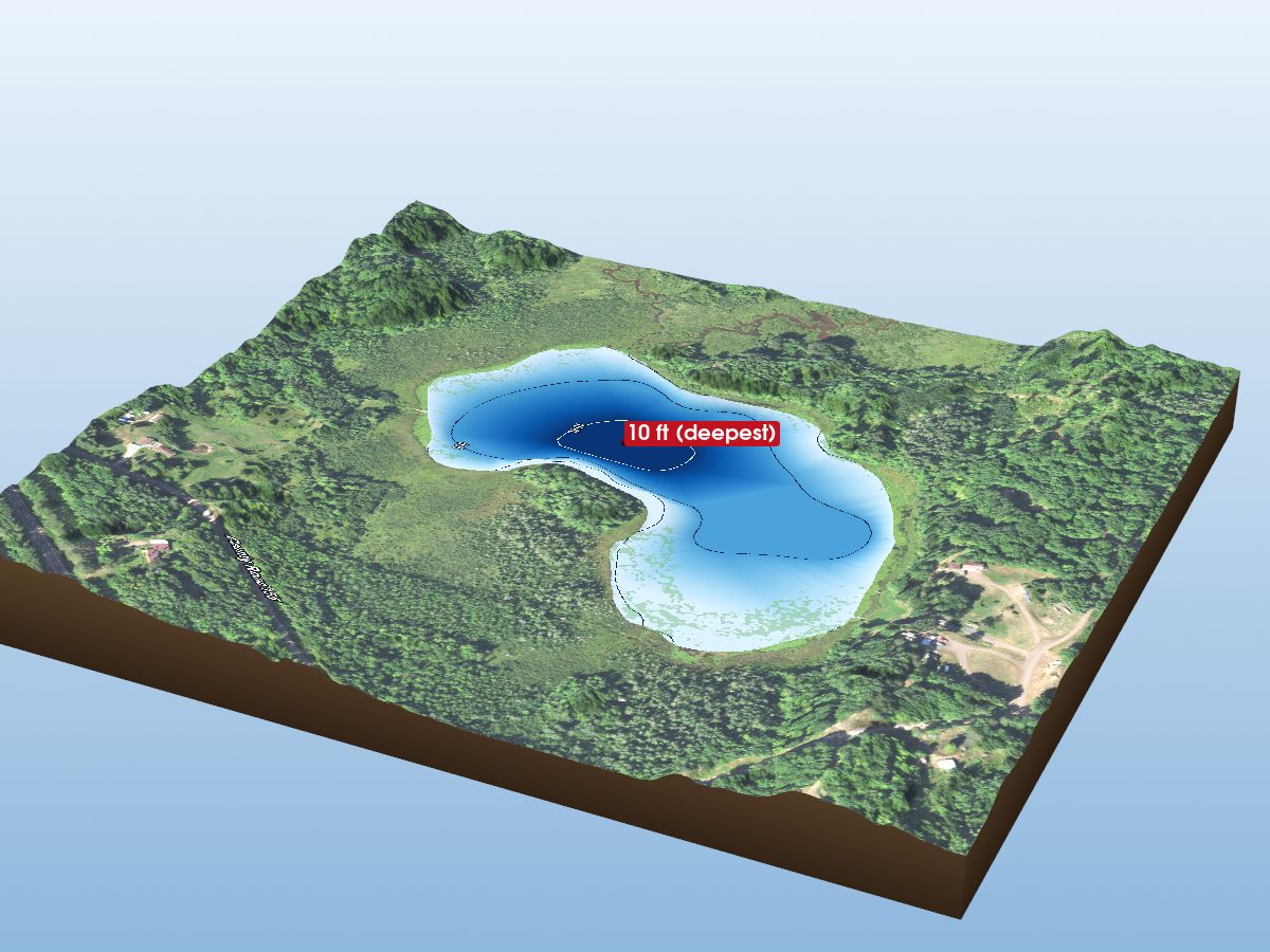 Depth map of Soper Lake