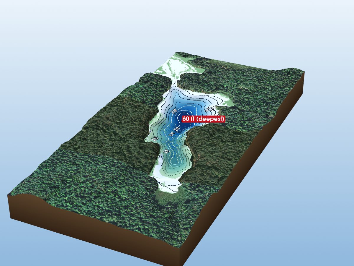 Depth map of Sophia Lake