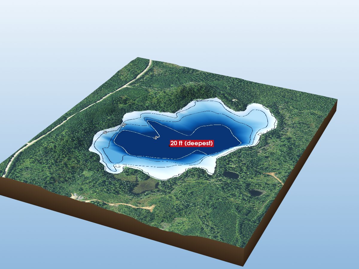 Depth map of Sorrell Lake
