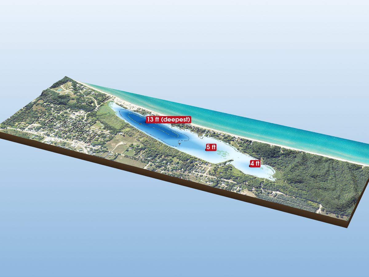 Depth map of South Bar Lake