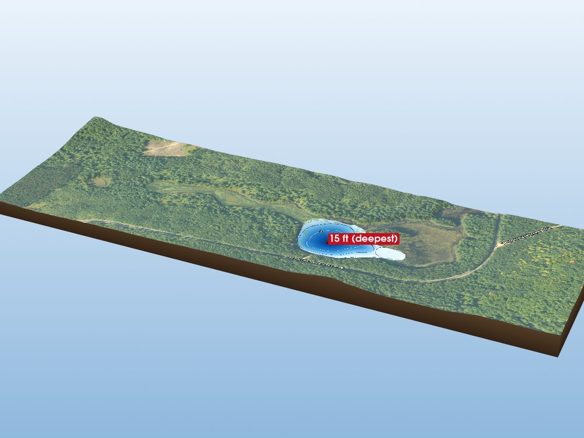 Depth map of South Crooked Lake