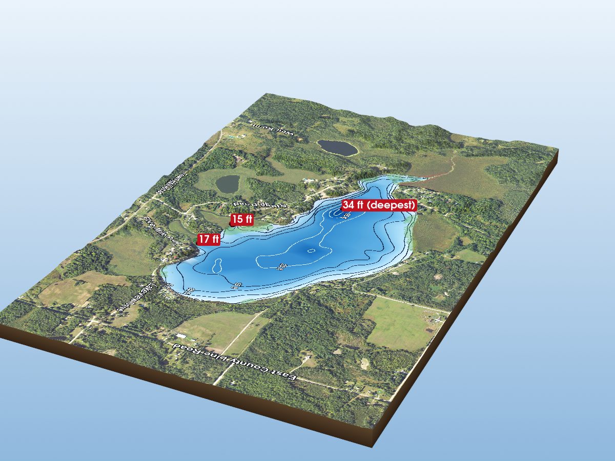 Depth map of South Dease Lake