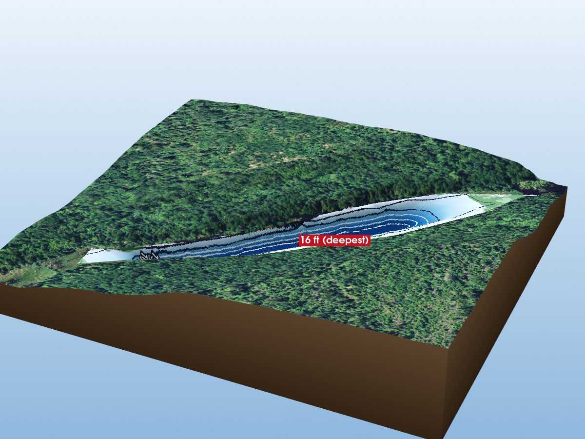 Depth map of South Fallingsnow East Lake