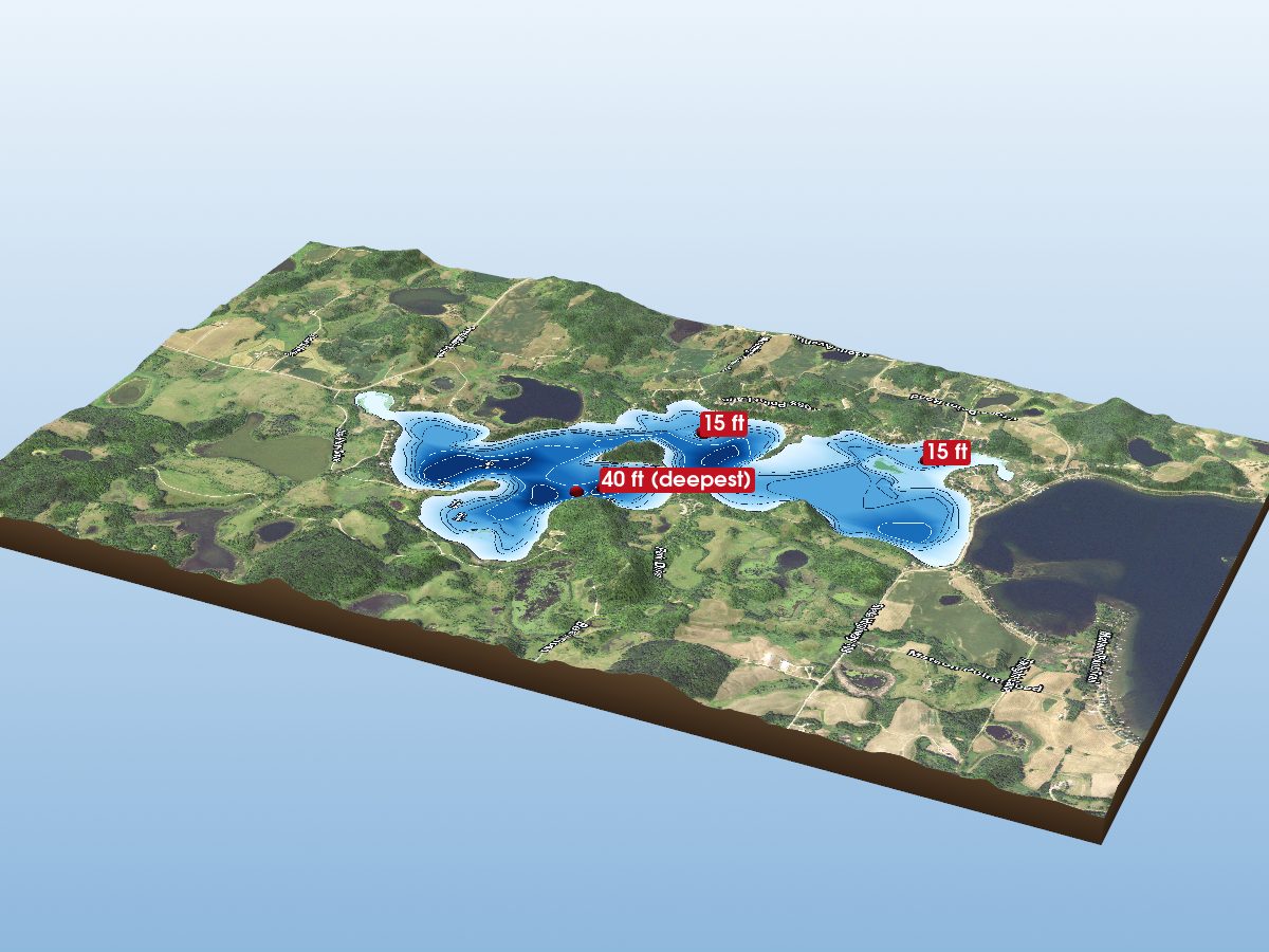 Depth map of South Lida Lake