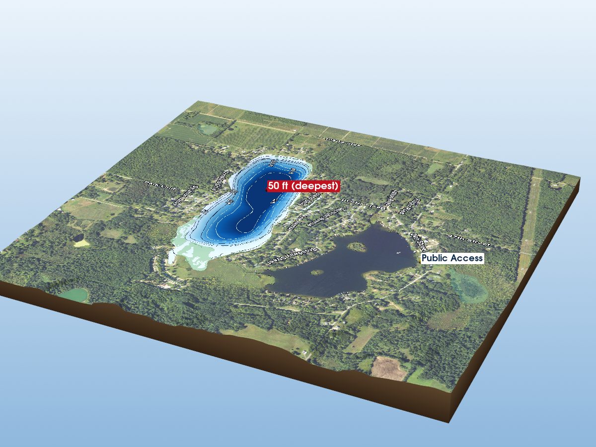 Depth map of South Scott Lake