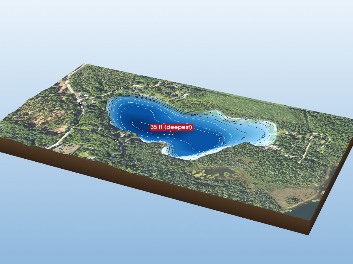 Depth map of South Selkirk Lake