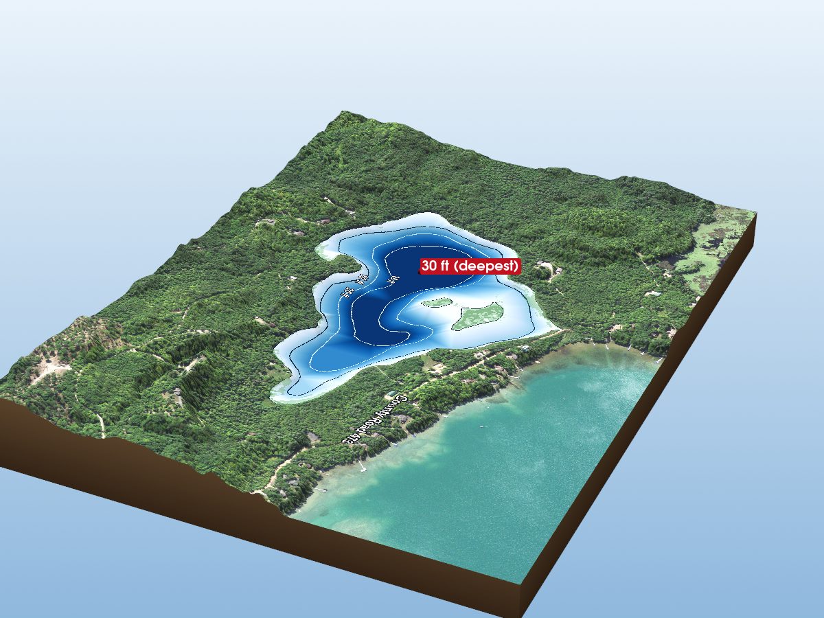 Depth map of South Sugar Lake