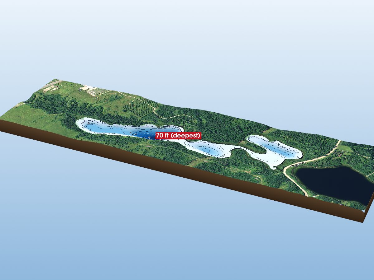 Depth map of South Tower Lake