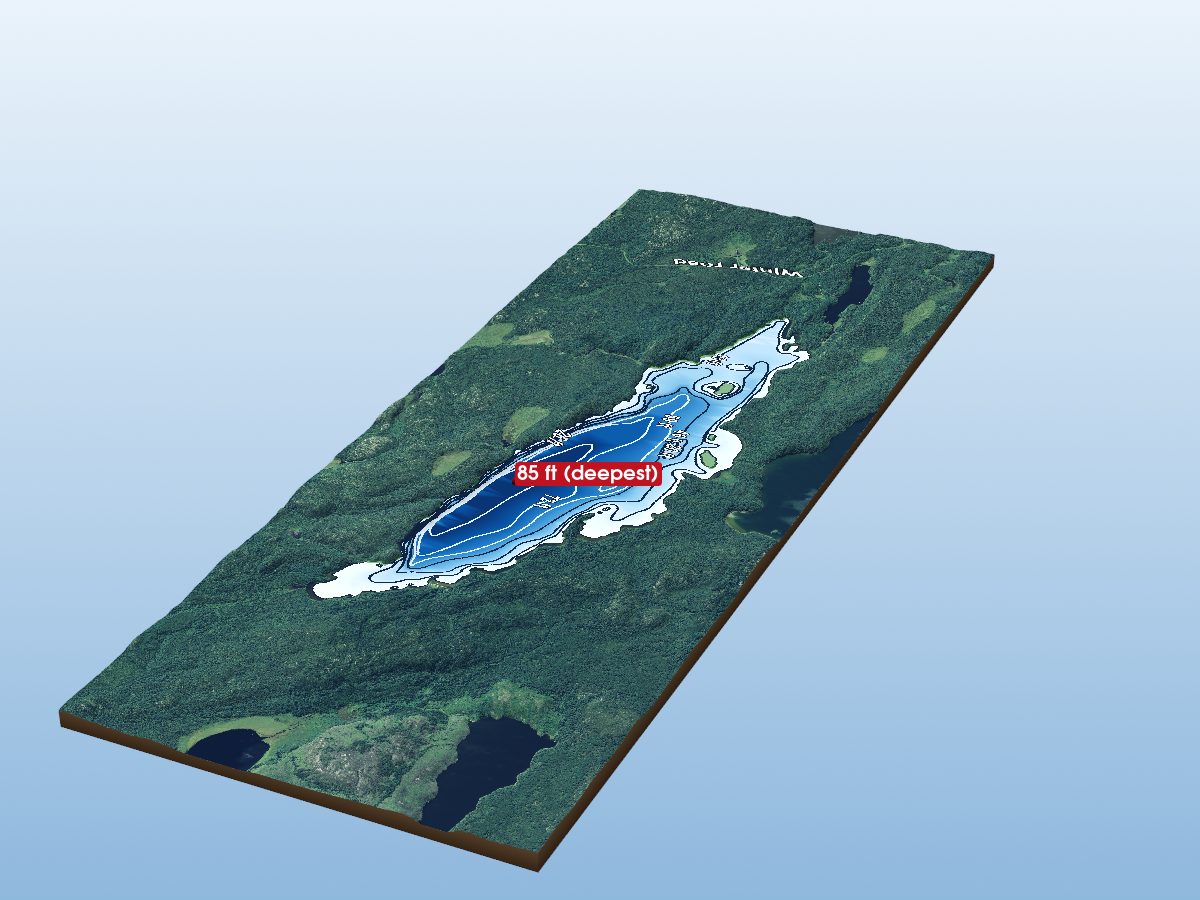Depth map of South Trout Lake