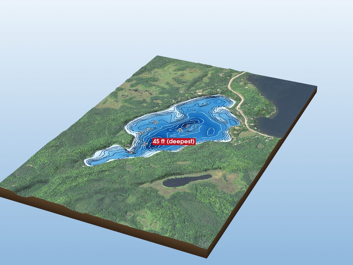 Depth map of South Twin Lake