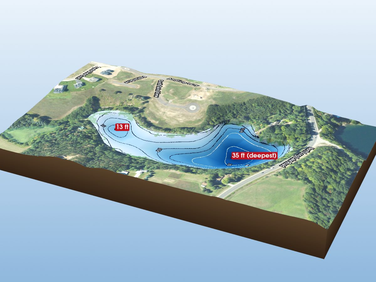 Depth map of South Twin Lake