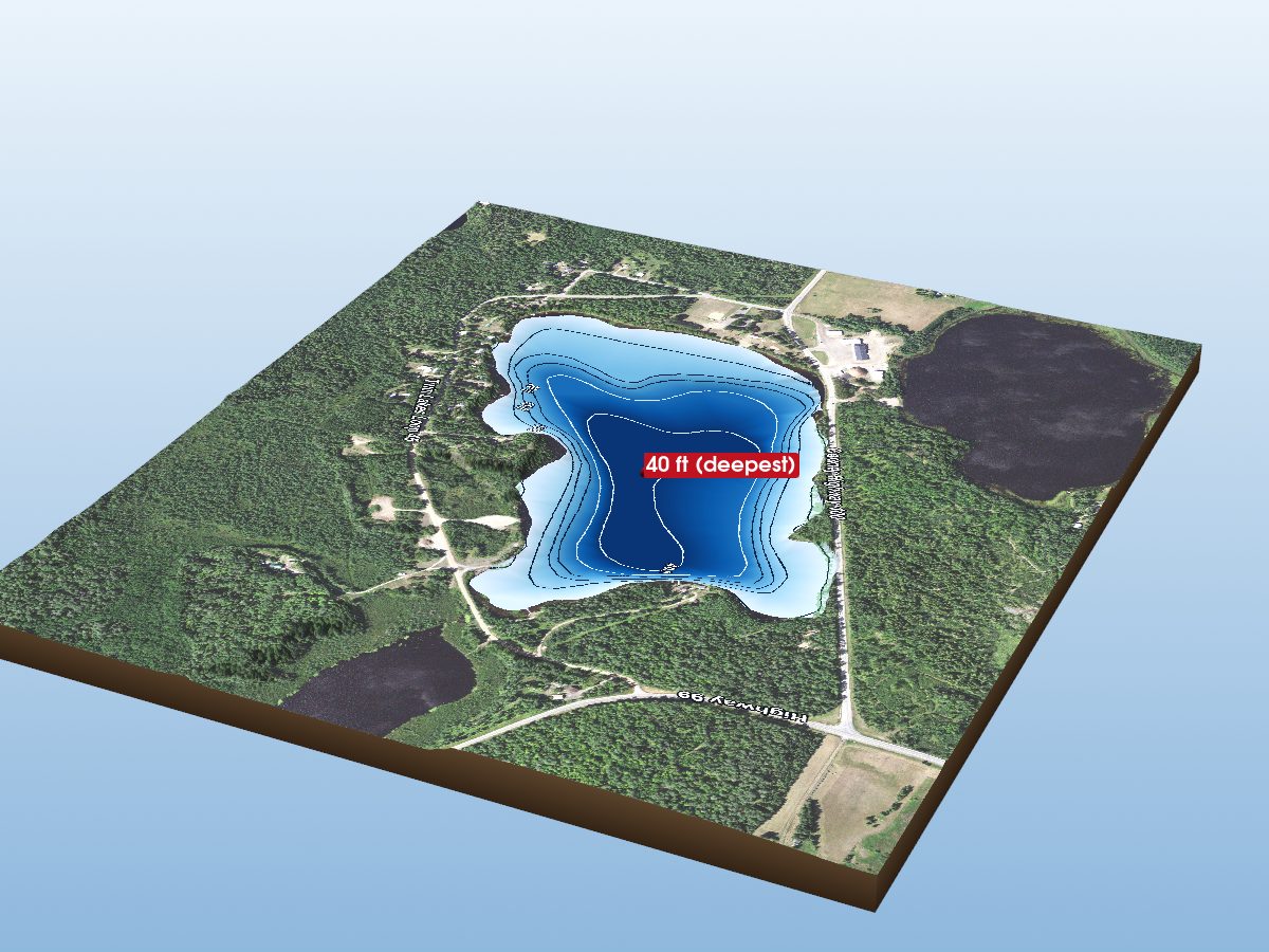 Depth map of South Twin Lake