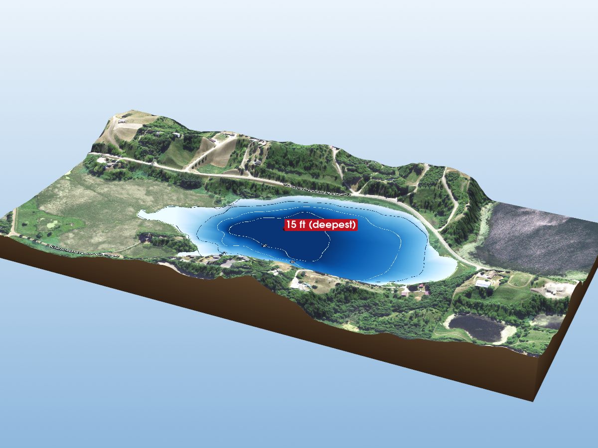 Depth map of South Twin Lake