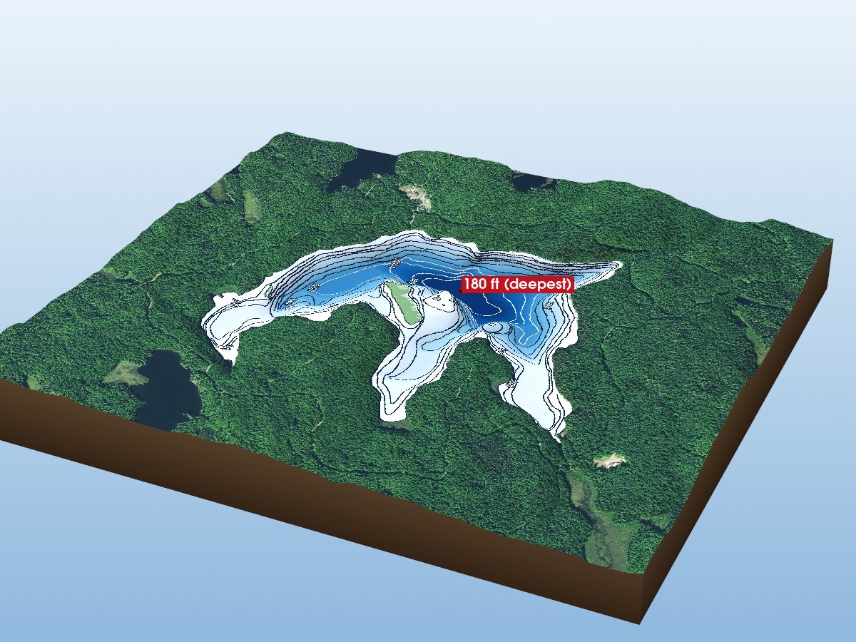 Depth map of South Wildcat Lake